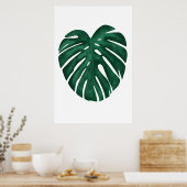 Monstera Leaf Tropical Plant Poster (Keuken)