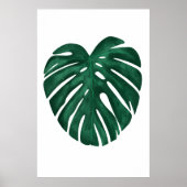 Monstera Leaf Tropical Plant Poster (Voorkant)