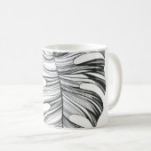 Monstera Leaf: tropisch natuurlijk element. Koffiemok (Voorkant rechts)