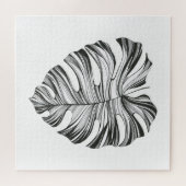 Monstera Leaf: tropisch natuurlijk element. Legpuzzel (Horizontaal)