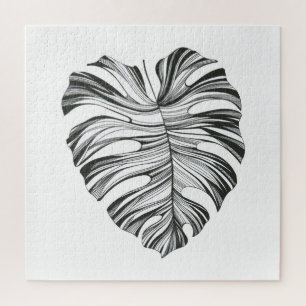 Monstera Leaf: tropisch natuurlijk element. Legpuzzel