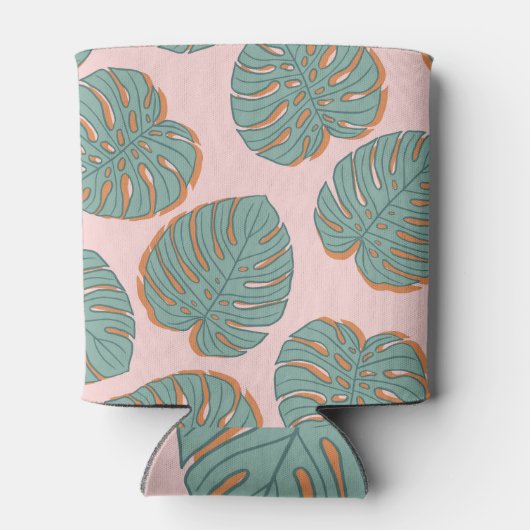 Monstera Leaf: Tropisch  patroon Blikjeskoeler (Achterkant)