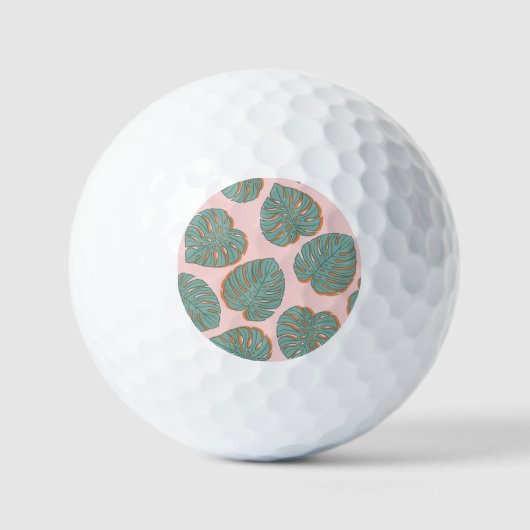 Monstera Leaf: Tropisch  patroon Golfballen (Voorkant)