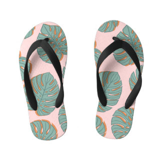 Monstera Leaf: Tropisch patroon Kinder Teenslippers