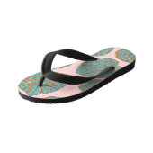 Monstera Leaf: Tropisch patroon Kinder Teenslippers (Schuin)
