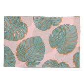 Monstera Leaf: Tropisch patroon Kussensloop (Achterkant)