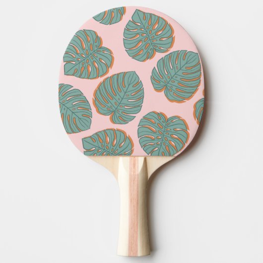 Monstera Leaf: Tropisch patroon Tafeltennisbatje (Voorkant)