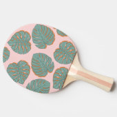 Monstera Leaf: Tropisch patroon Tafeltennisbatje (Zijkant)