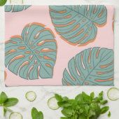 Monstera Leaf: Tropisch patroon Theedoek (Gevouwen)