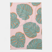 Monstera Leaf: Tropisch patroon Theedoek (Verticaal)