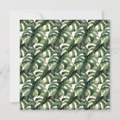 Monstera leaf unisex baby shower-uitnodiging kaart (Achterkant)