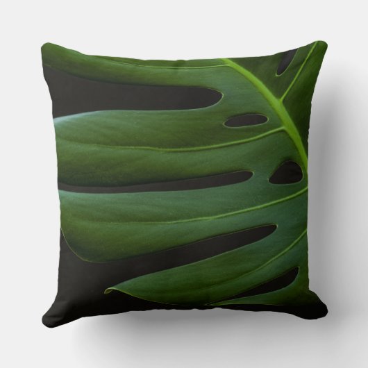 Monstera Leaf up close and personal Kussen (Achterkant)