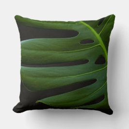 Monstera Leaf up close and personal Kussen