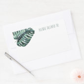 Monstera Leaf-verzendlabels Rechthoekige Sticker (Envelop)