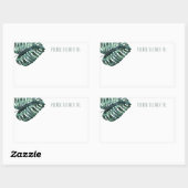 Monstera Leaf-verzendlabels Rechthoekige Sticker (Vel)