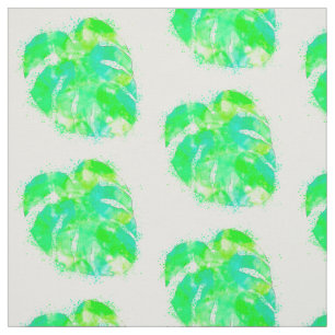 Monstera Leaf Waterverf Herhalingspatroon Stof