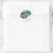 Monstera Leaf Wedding Favor Label (Tas)