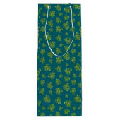 Monstera Leaf Wine Gift Bag Wijn Cadeautas (Achterkant)