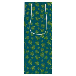 Monstera Leaf Wine Gift Bag Wijn Cadeautas