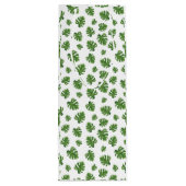 Monstera Leaf Wine Gift Bag Wijn Cadeautas (Achterkant)