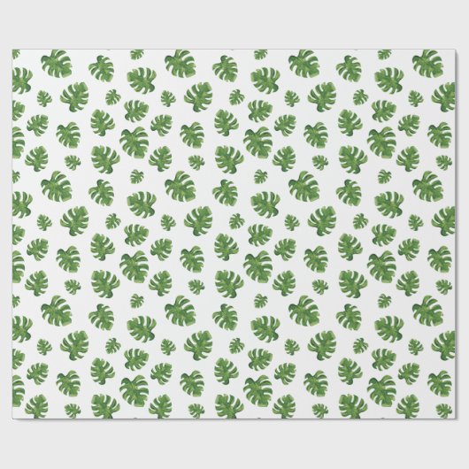 Monstera Leaf Wrapping Paper 30 in x 6 ft Cadeaupapier (Vlak)