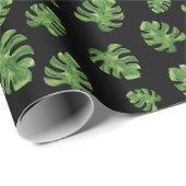 Monstera Leaf Wrapping Paper 30 in x 6 ft Cadeaupapier (Rol Hoek)