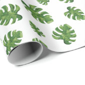 Monstera Leaf Wrapping Paper Cadeaupapier (Rol Hoek)