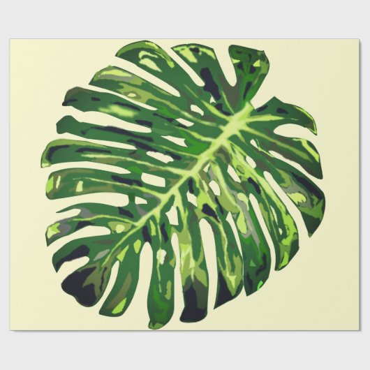 Monstera Leaf Wrapping Paper Cadeaupapier (Vlak)