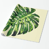 Monstera Leaf Wrapping Paper Cadeaupapier (Uitgerold)