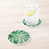 Monstera leaf zandsteen onderzetter (Zijkant)