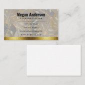 Monstera Leave Pattern | goudlaag Visitekaartje (Voorkant / Achterkant)