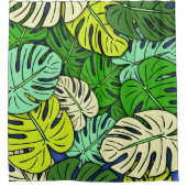 Monstera Leaves #3 Douchegordijn (Voorkant)
