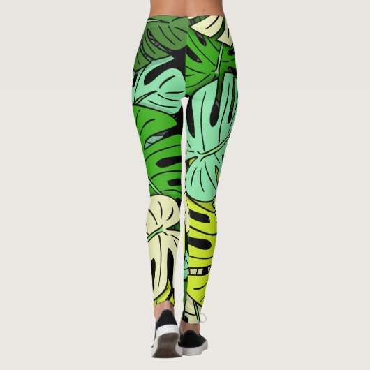 Monstera Leaves #3 Leggings (Achterkant)