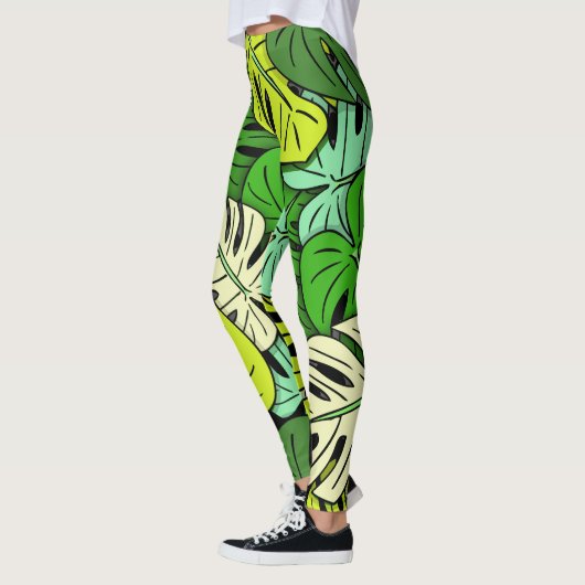 Monstera Leaves #3 Leggings (Links)