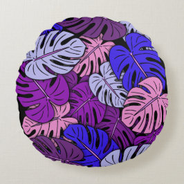 Monstera Leaves #4 Rond Kussen