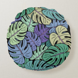 Monstera Leaves #6 Rond Kussen