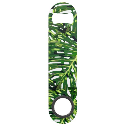 Monstera Leaves Bar Key Speed Flessenopener (Voorkant)