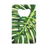 Monstera Leaves Bottle Open Green Creditkaart Flessenopener (Voorkant)