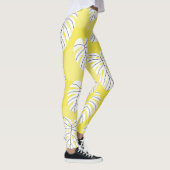 Monstera leaves, bright yellow background. leggings (Rechts)