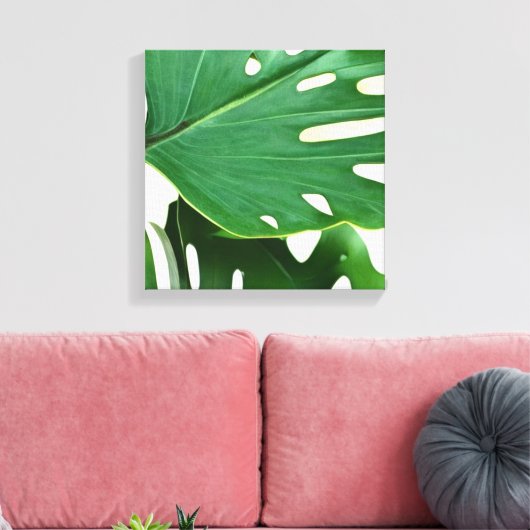 Monstera Leaves Canvas Afdruk (Insitu (Woonkamer))