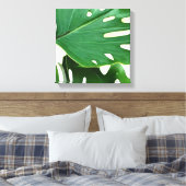Monstera Leaves Canvas Afdruk (Insitu (Slaapkamer))
