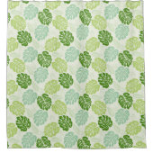 Monstera Leaves Douchegordijn (Voorkant)