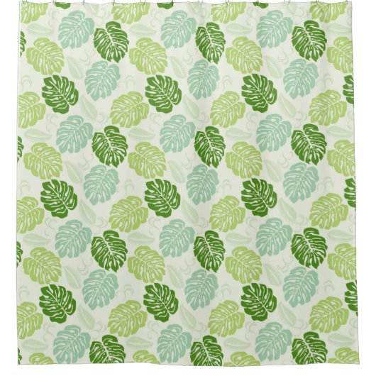 Monstera Leaves Douchegordijn (Voorkant)