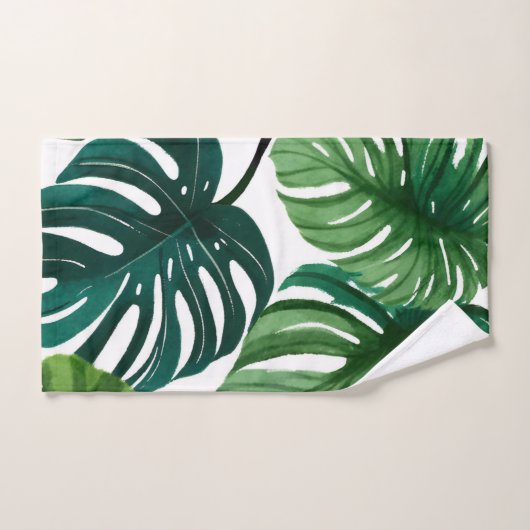 Monstera Leaves | Eenvoudige moderne handdoek (Handdoek)