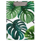 Monstera Leaves | Eenvoudige moderne Waterverf Klembord (Voorkant)