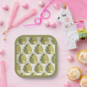 Monstera Leaves – Green Papieren Bordje (Feest)