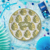 Monstera Leaves – Green Papieren Bordje (Feest)