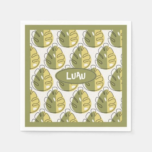 Monstera Leaves – Green Servet (Voorkant)