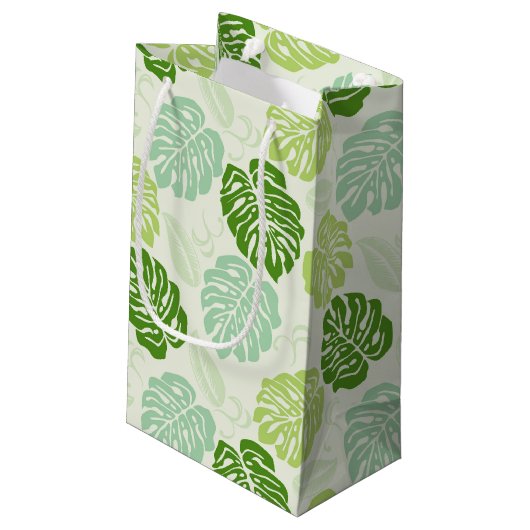 Monstera Leaves Klein Cadeauzakje (Achterkant Gekanteld)