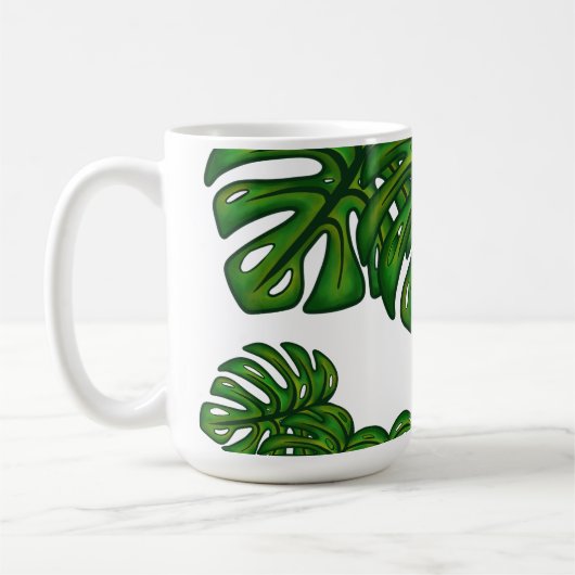 Monstera Leaves Koffiemok (Links)